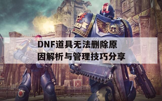 DNF道具无法删除原因解析与管理技巧分享