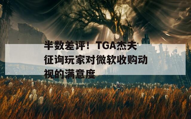 半数差评！TGA杰夫征询玩家对微软收购动视的满意度